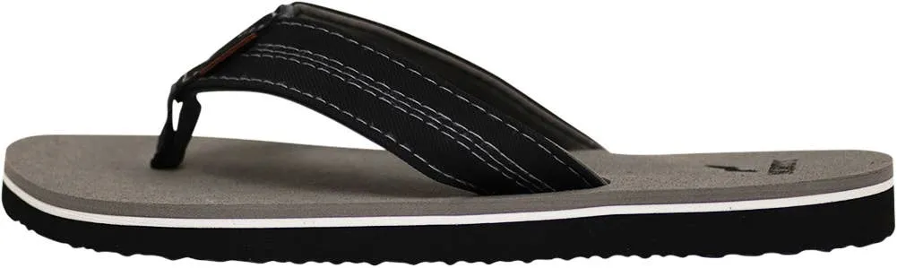 Norty Mens Flip Flop Sandal Grey Black   11128