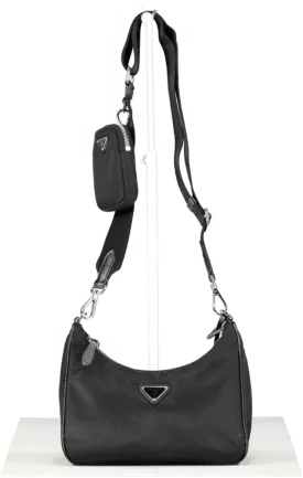 Prada Black Recyled Nylon Shoulder Bag