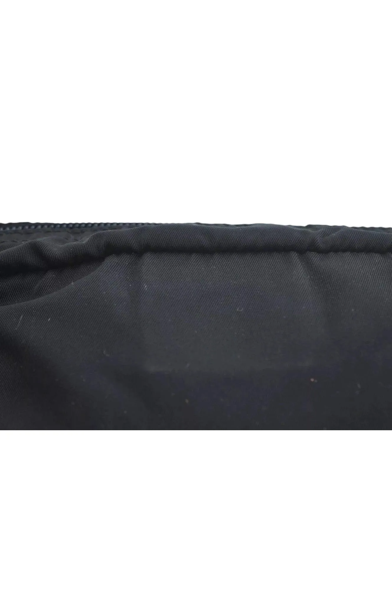 PRADA Nylon Leather Pouch Purse Black 3978K