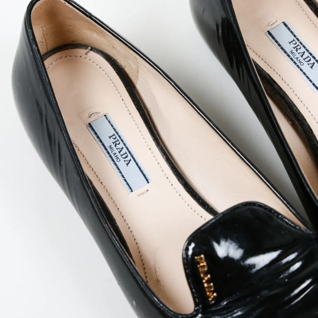 Prada Patent Leather Loafers Size 37.5