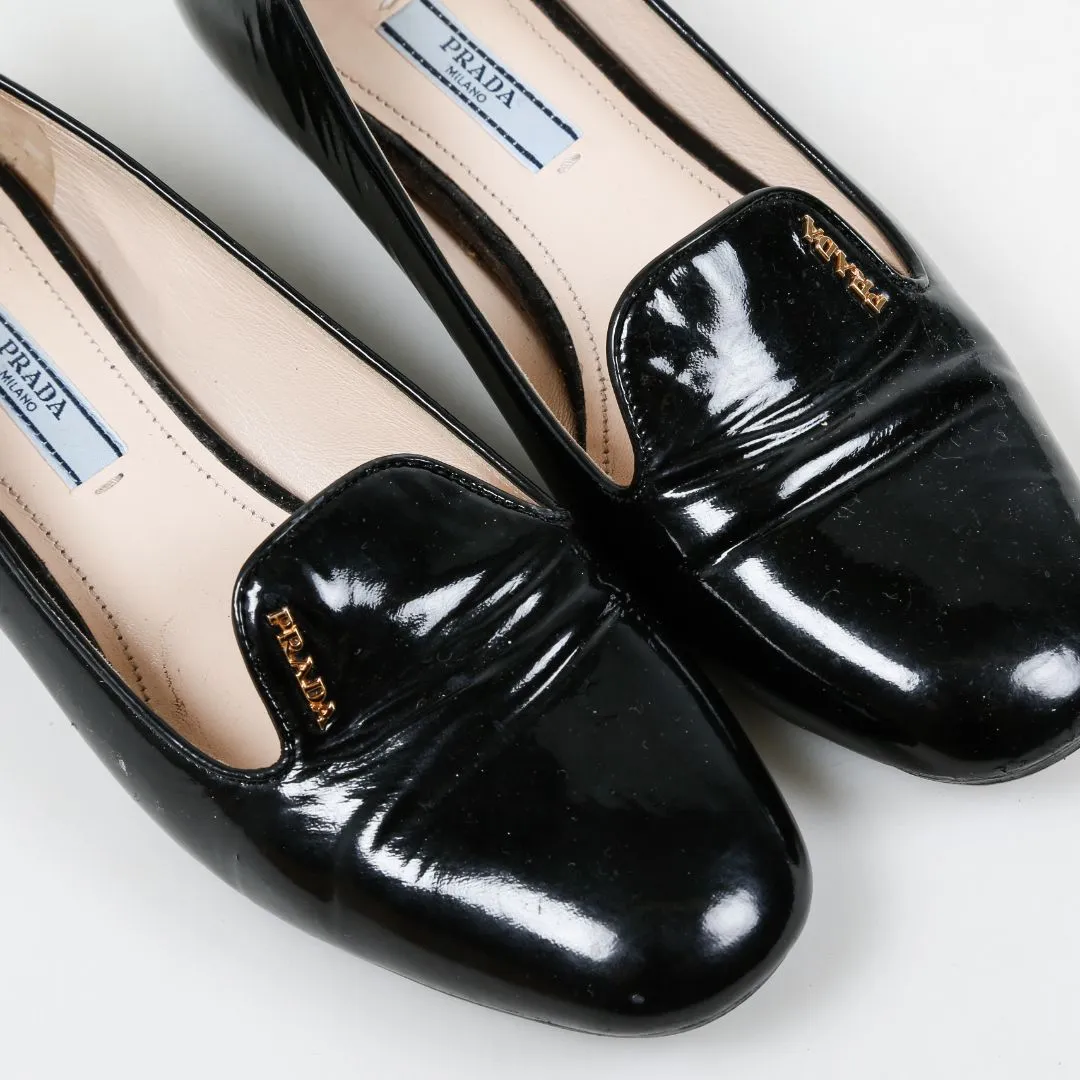 Prada Patent Leather Loafers Size 37.5