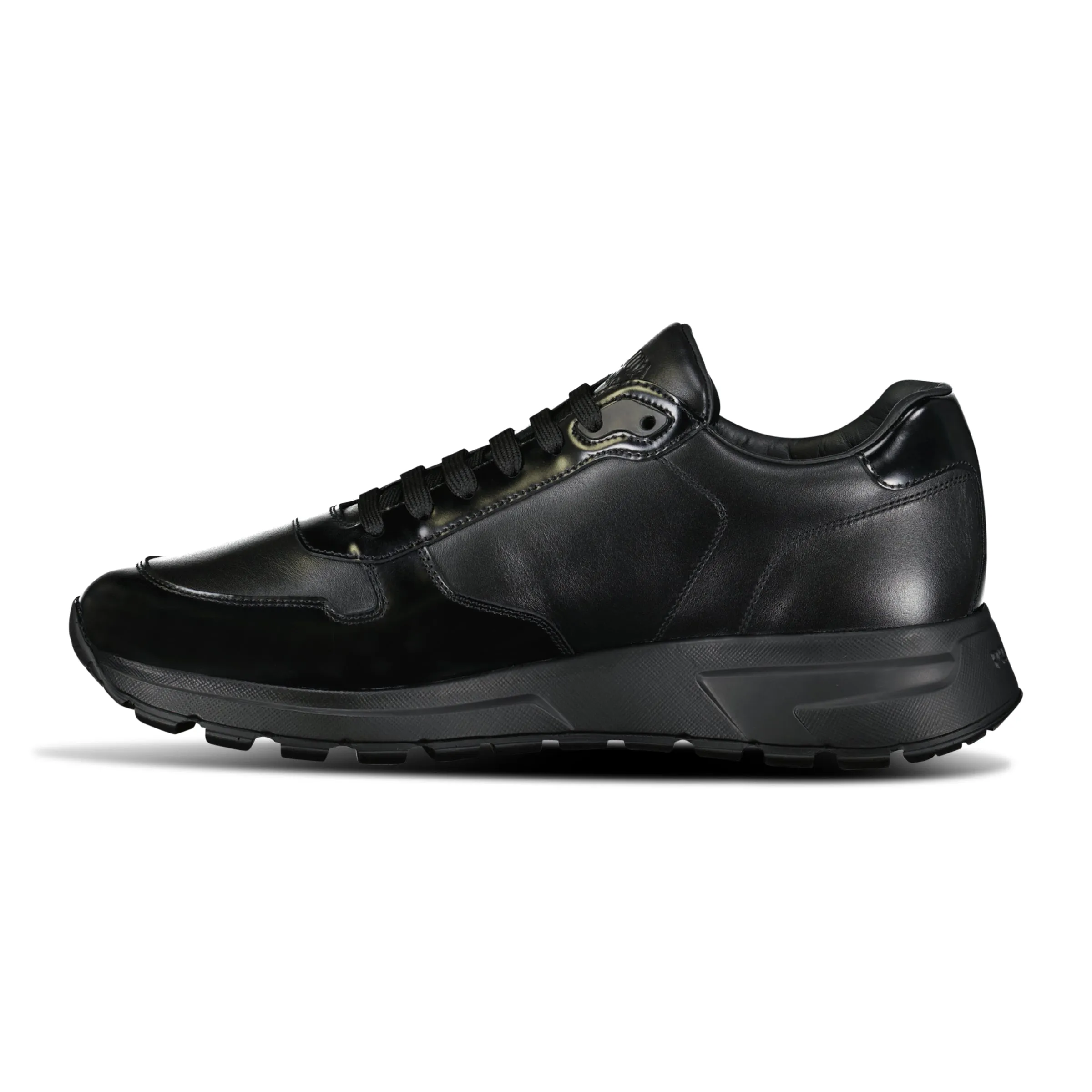 Prada Prax 01 Full Leather Sneakers Black