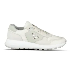 Prada Prax 01 Re-Nylon Leather Sneakers Beige