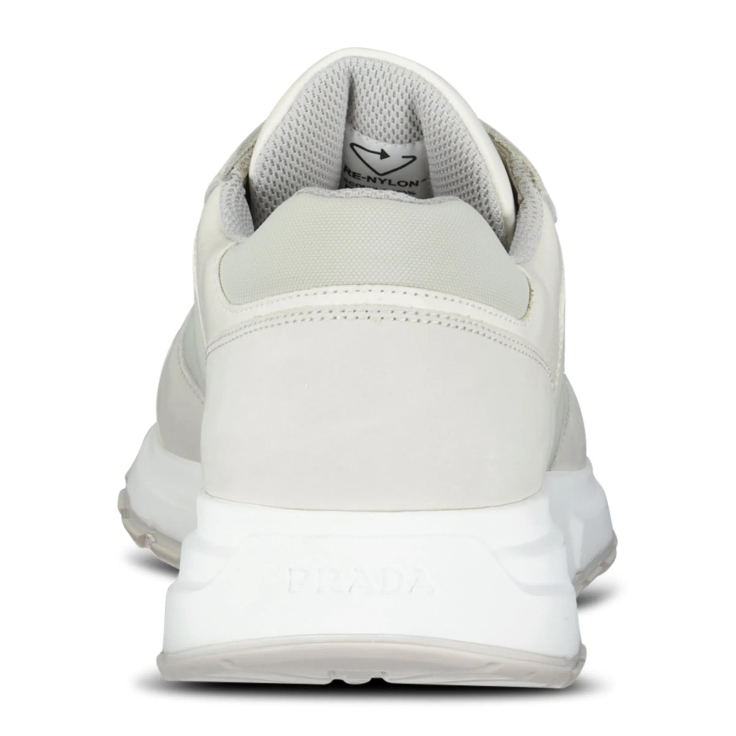 Prada Prax 01 Re-Nylon Leather Sneakers Beige