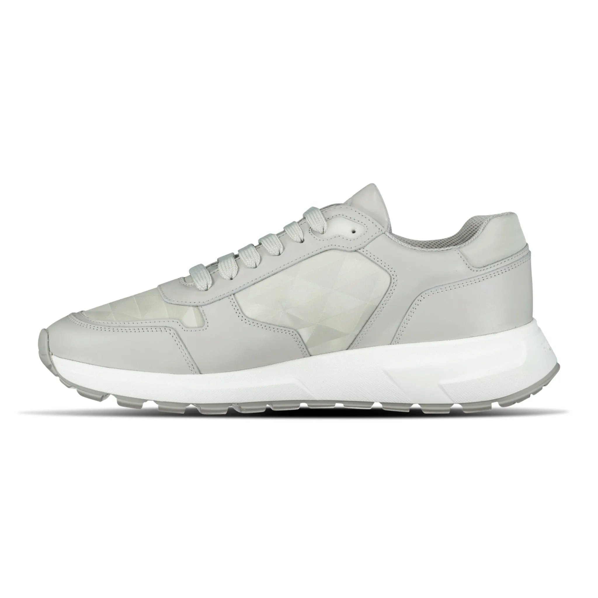 Prada Prax 01 Re-Nylon Leather Sneakers Grey