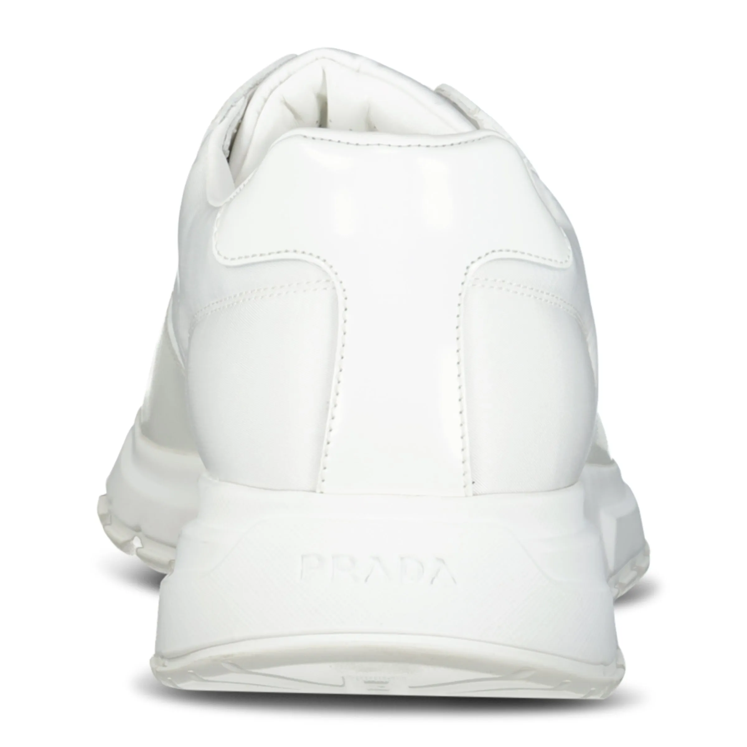 Prada Prax 01 Re-Nylon Leather Sneakers White