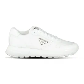 Prada Prax 01 Re-Nylon Leather Sneakers White