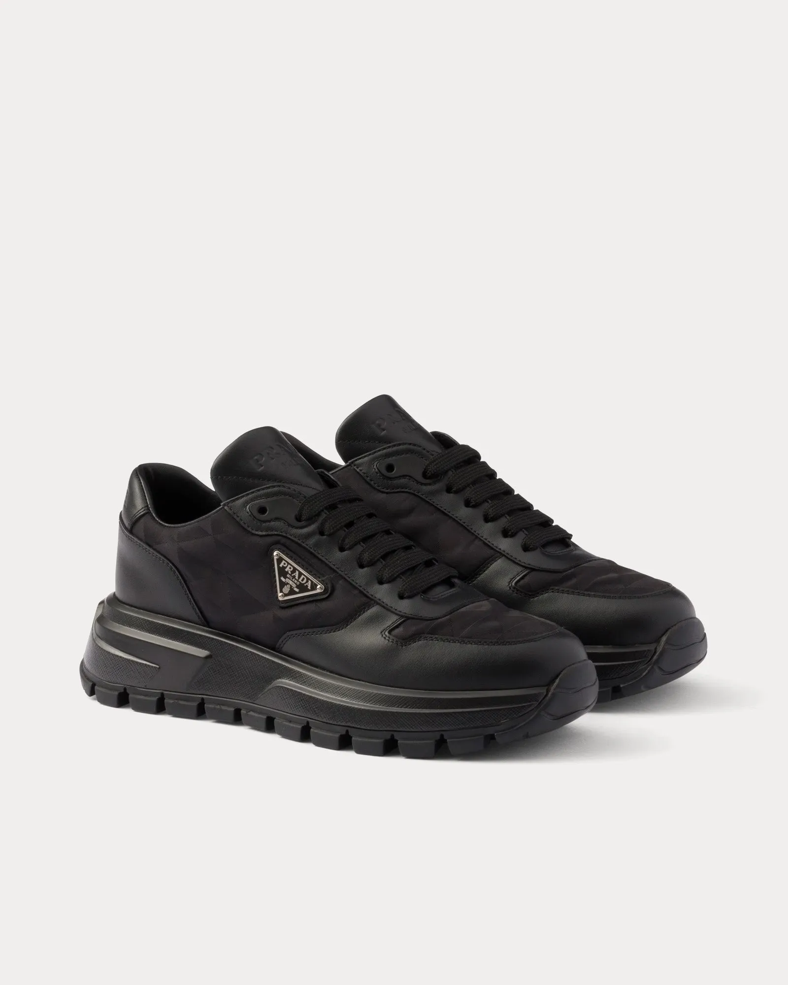 Prax 01 Re-Nylon Black Low Top Sneakers