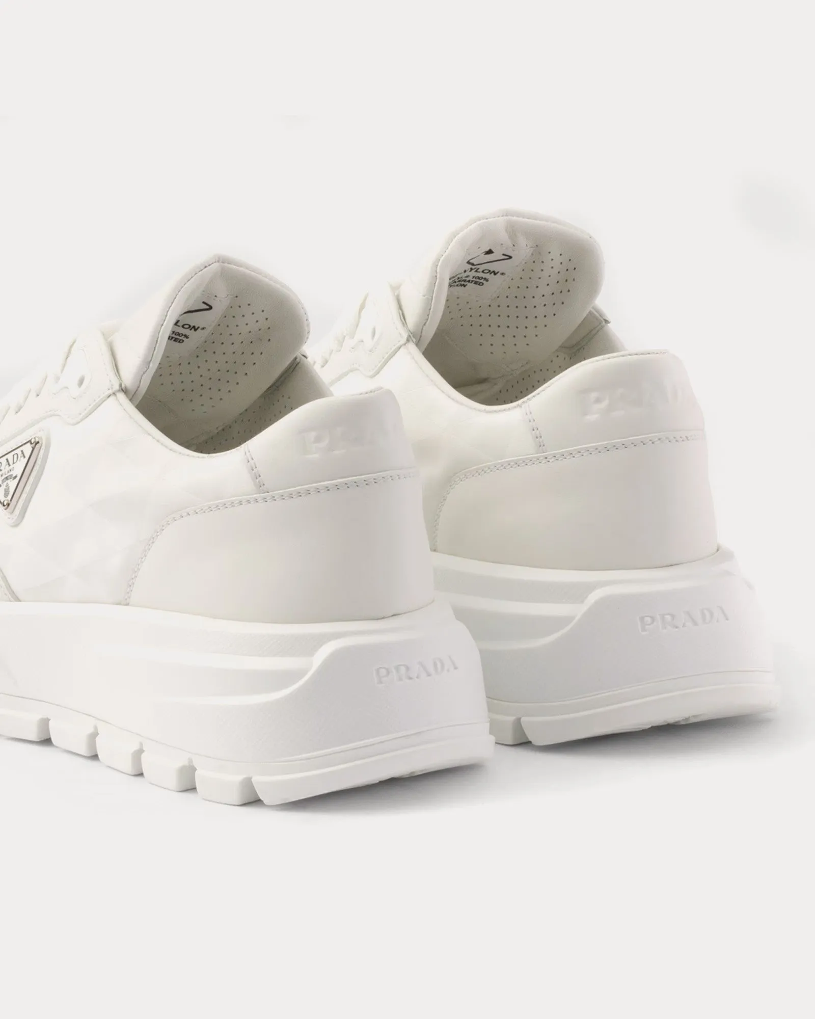 Prax 01 Re-Nylon White Low Top Sneakers