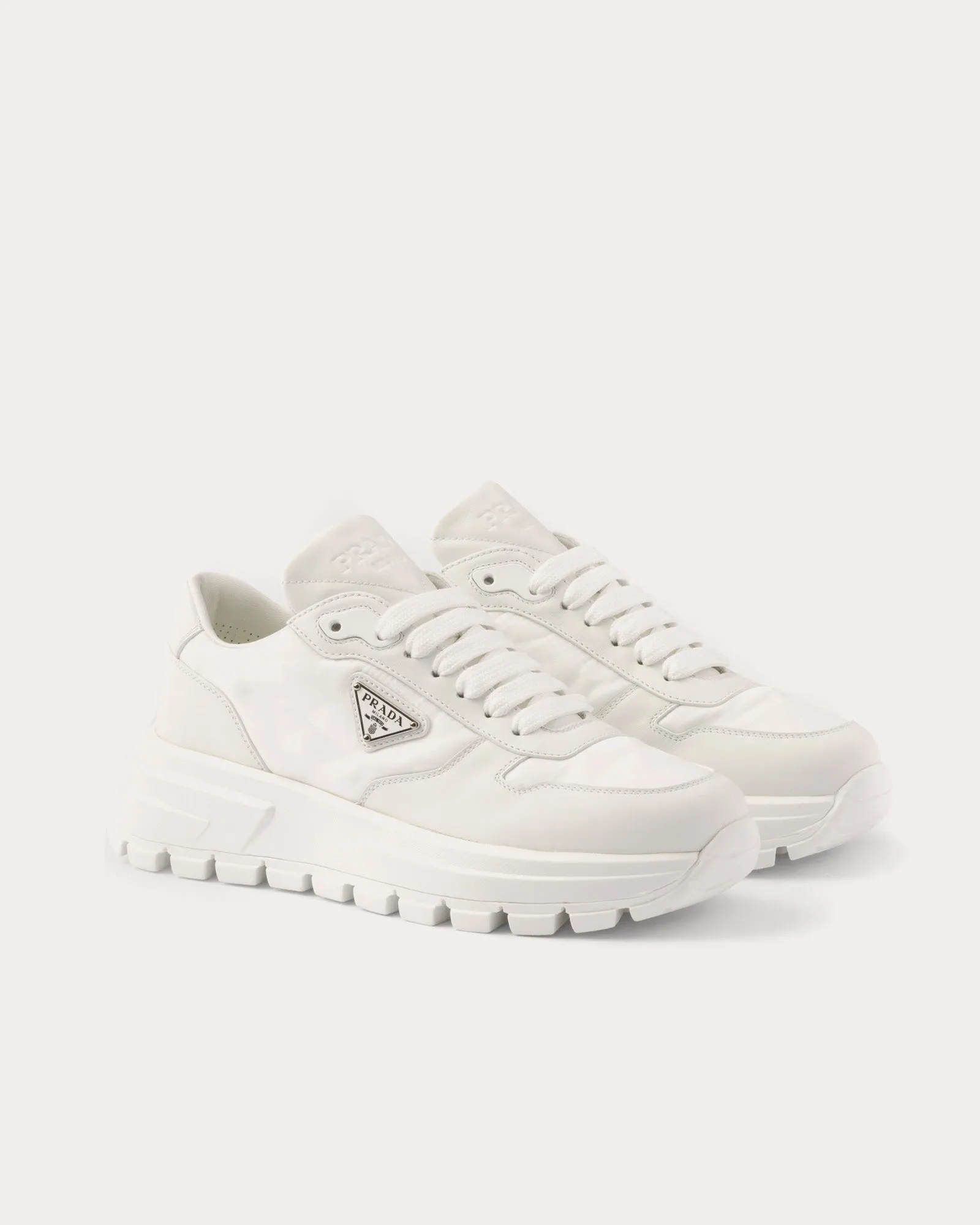 Prax 01 Re-Nylon White Low Top Sneakers