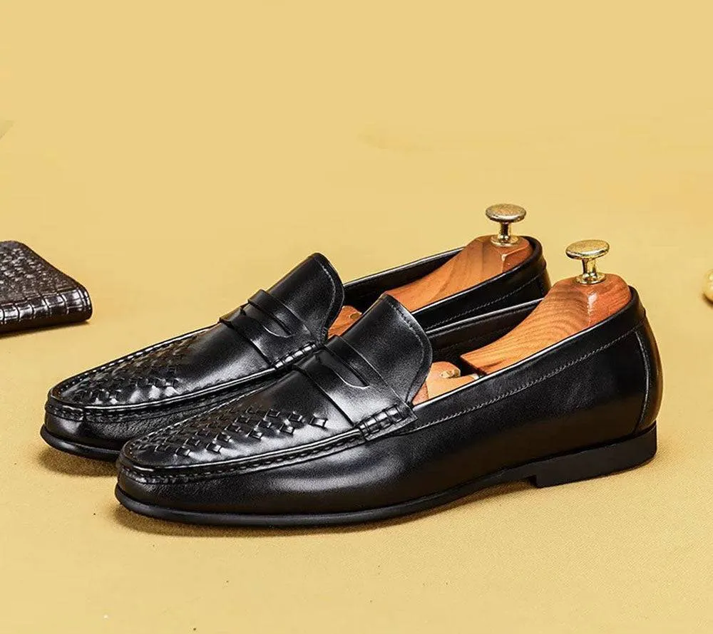 Preorder Men's Driving Leather Shoes, Men Casual Loafer Shoes