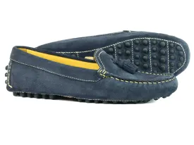 SALE SALCOMBE Ladies Navy Suede Driving Loafer with Tassels by orca Bay