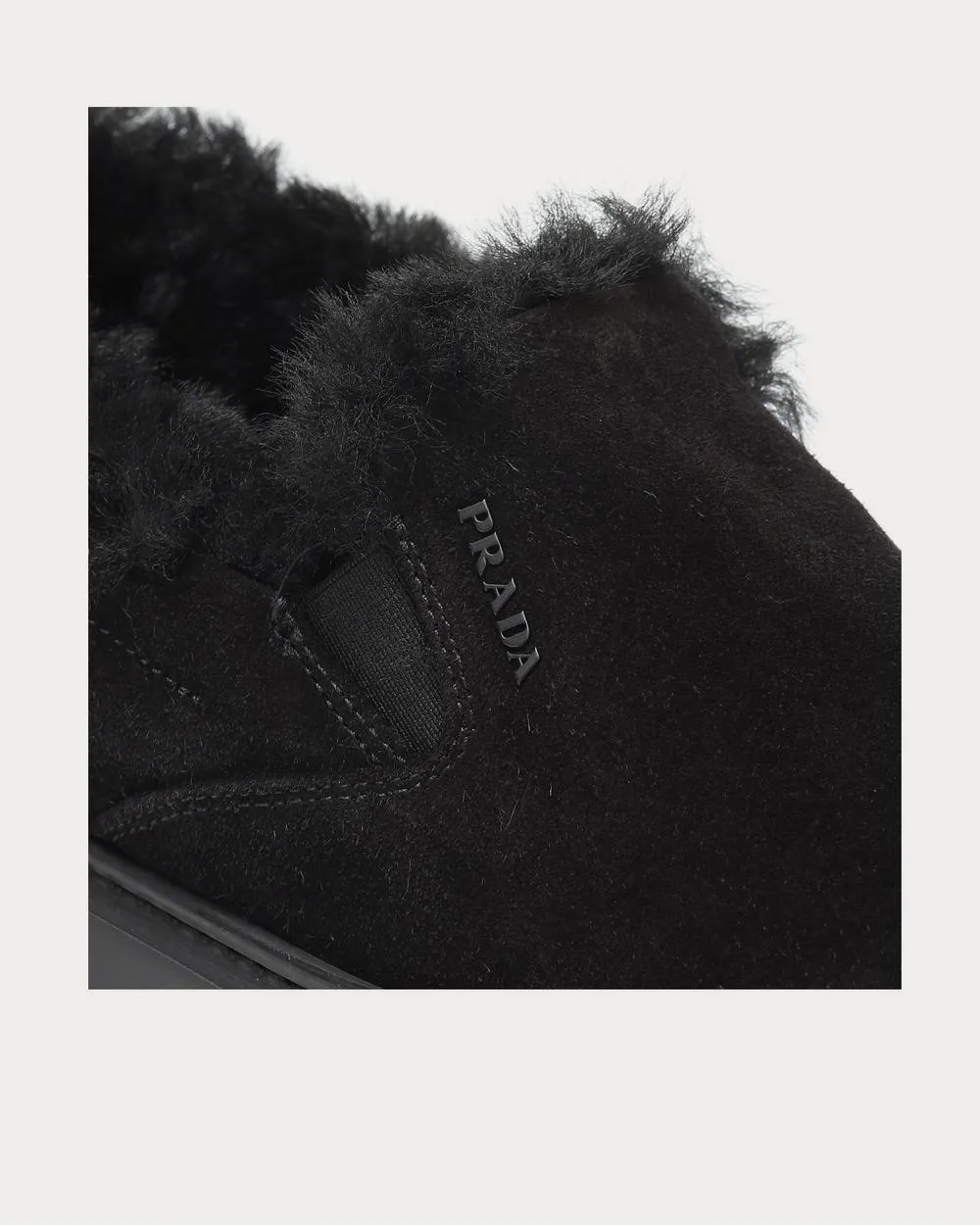 Shearling-lined suede Nero Low Top Sneakers