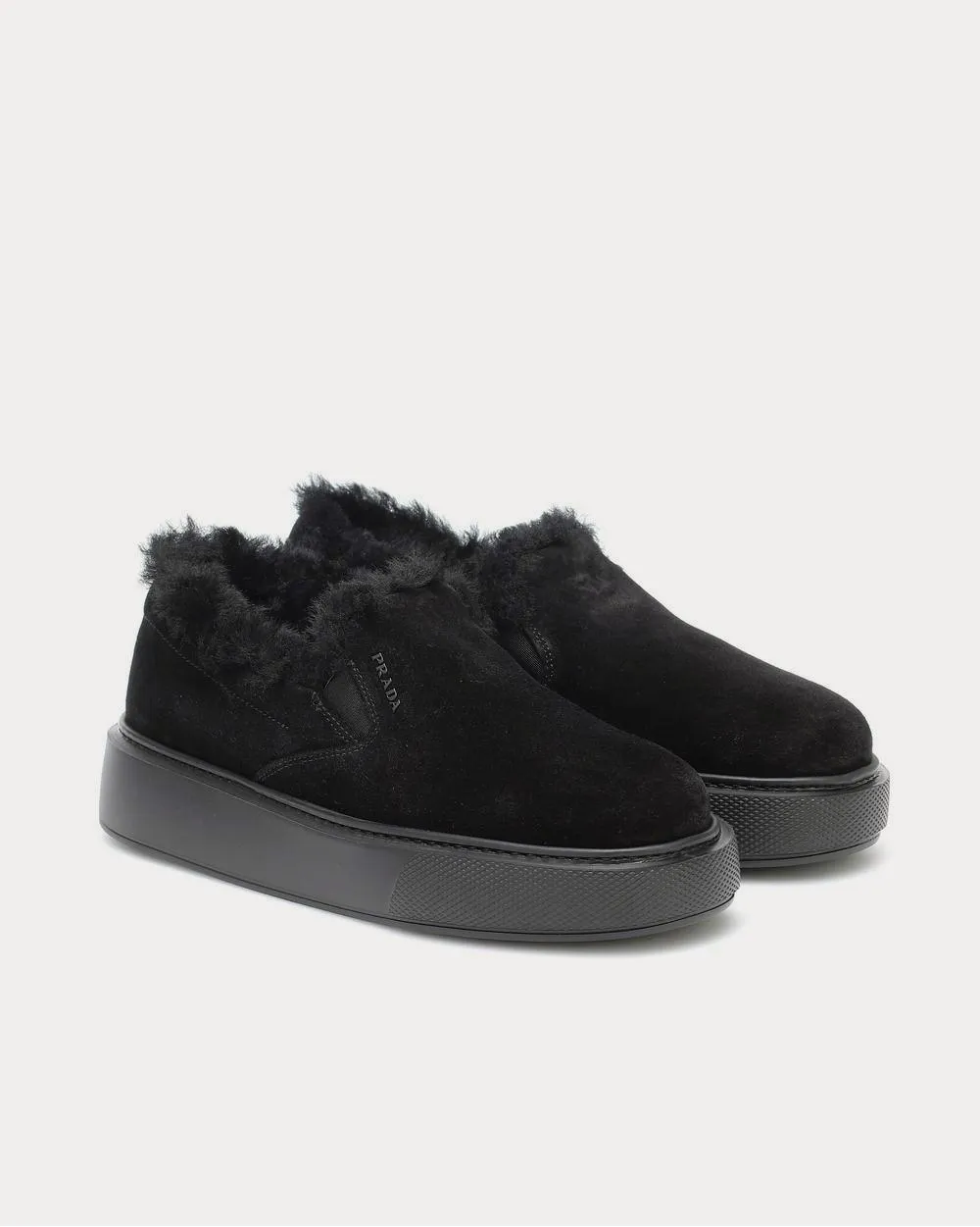 Shearling-lined suede Nero Low Top Sneakers