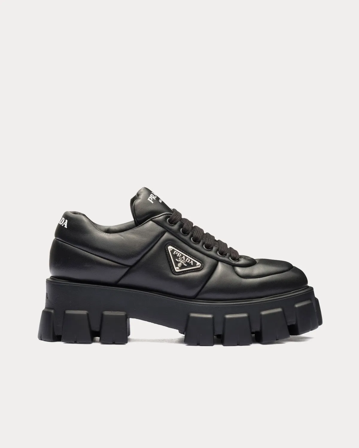 Soft Padded Nappa Leather Black Low Top Sneakers