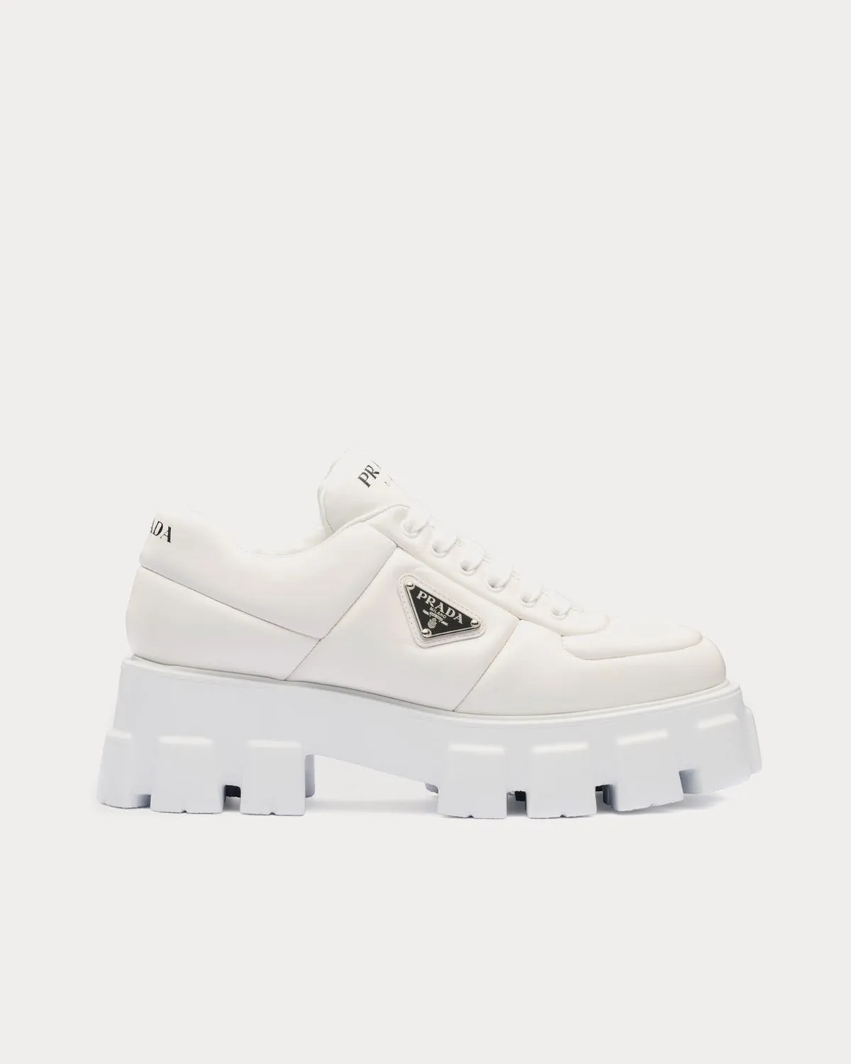 Soft Padded Nappa Leather White Low Top Sneakers