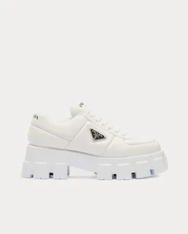 Soft Padded Nappa Leather White Low Top Sneakers