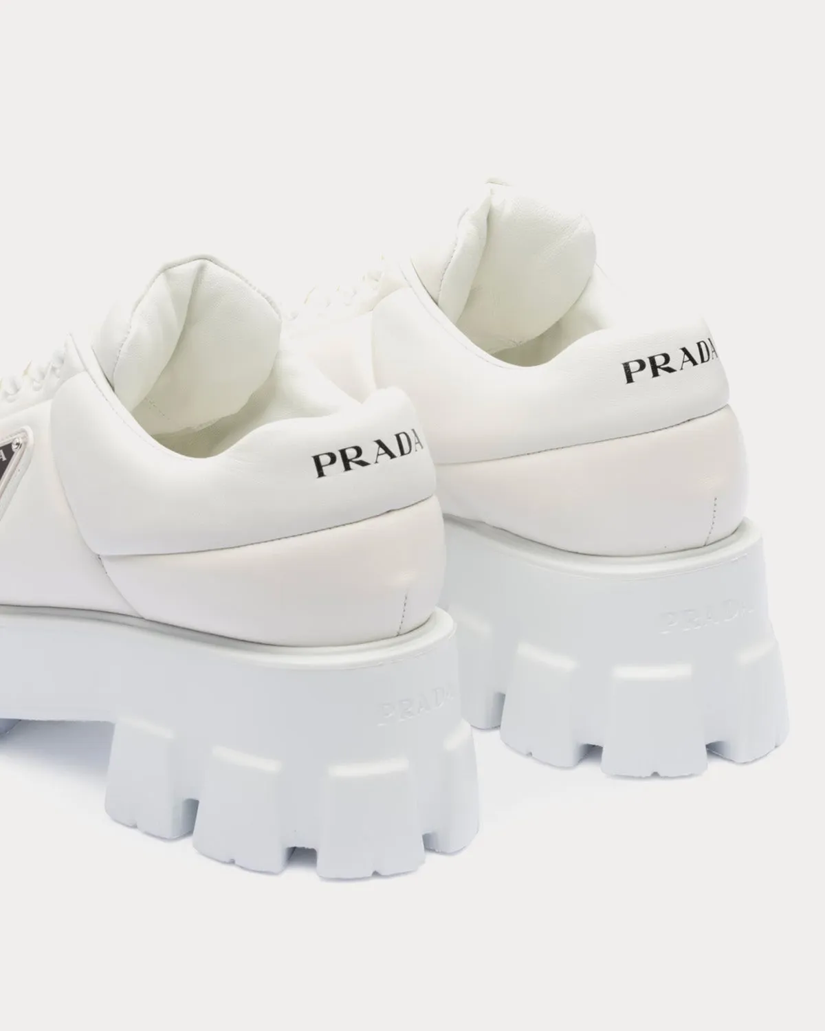 Soft Padded Nappa Leather White Low Top Sneakers