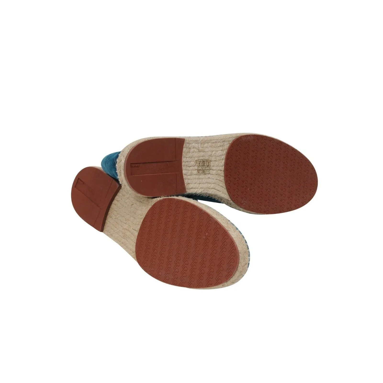 Teal Blue Suede Seaside Walk Espadrilles