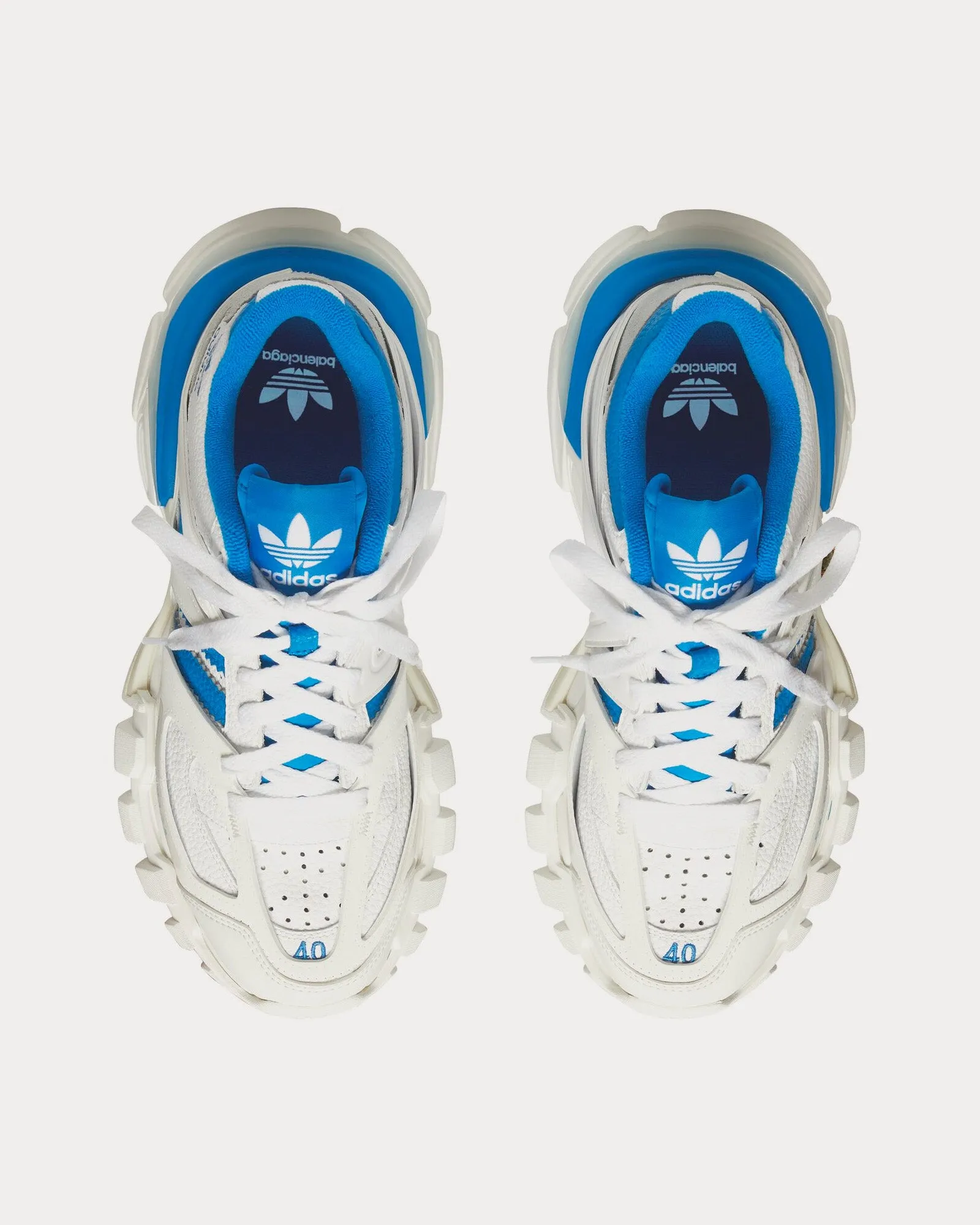 Track Forum White / Blue Low Top Sneakers