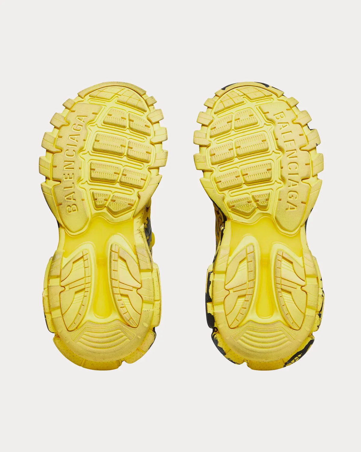 Track Graffiti Mesh & Nylon Yellow / Black Low Top Sneakers