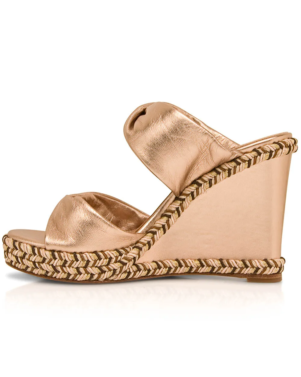 Twist Espadrille Sandal in Light Copper
