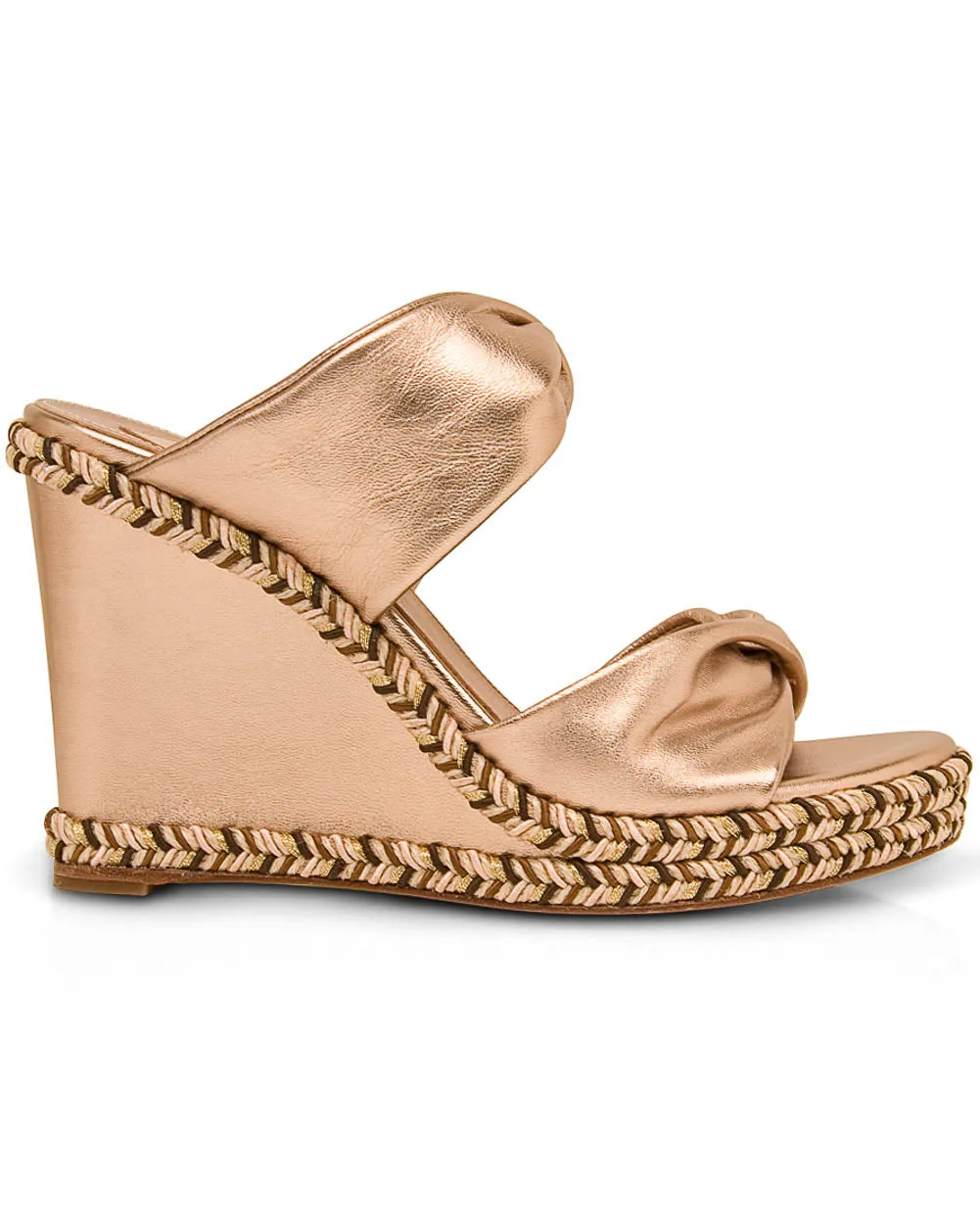 Twist Espadrille Sandal in Light Copper