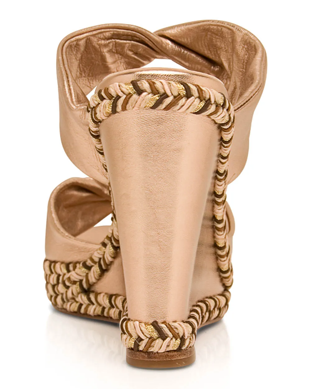 Twist Espadrille Sandal in Light Copper