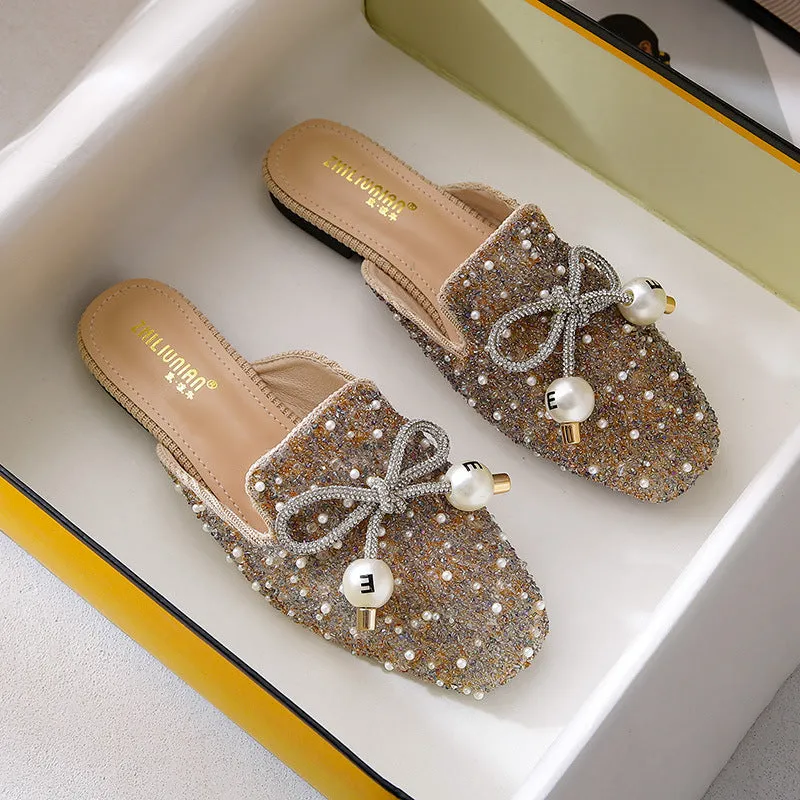 vanccy Flat Fashion Toe Slippers