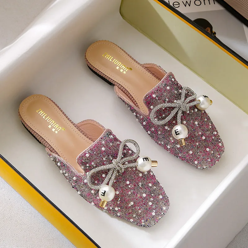 vanccy Flat Fashion Toe Slippers