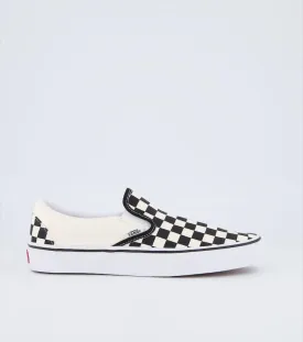 VANS KIDS CLASSIC SLIP ON CHECKERBOARD - BLACK/WHITE