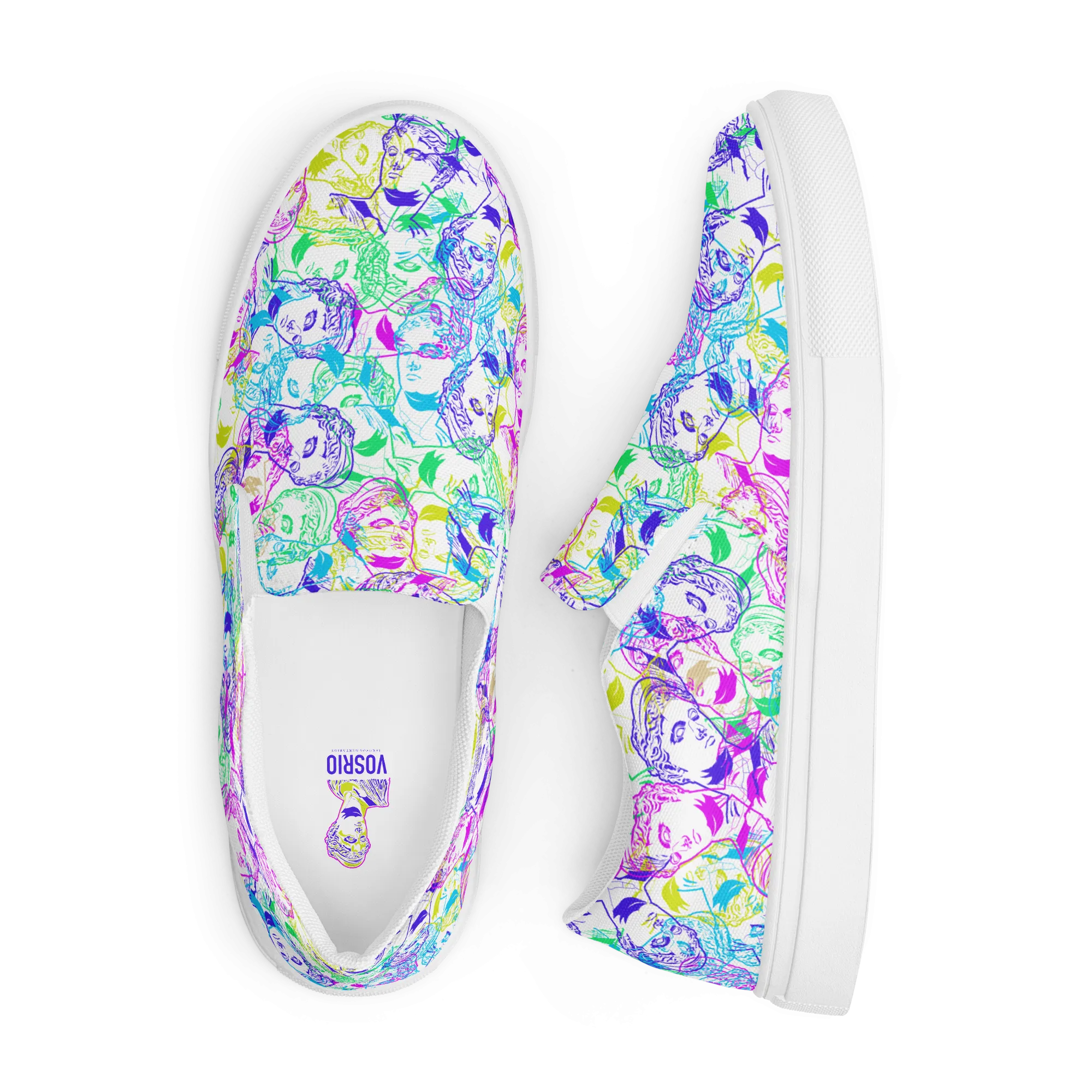 VOSRIO Select CMYK Womens slip-on canvas shoes