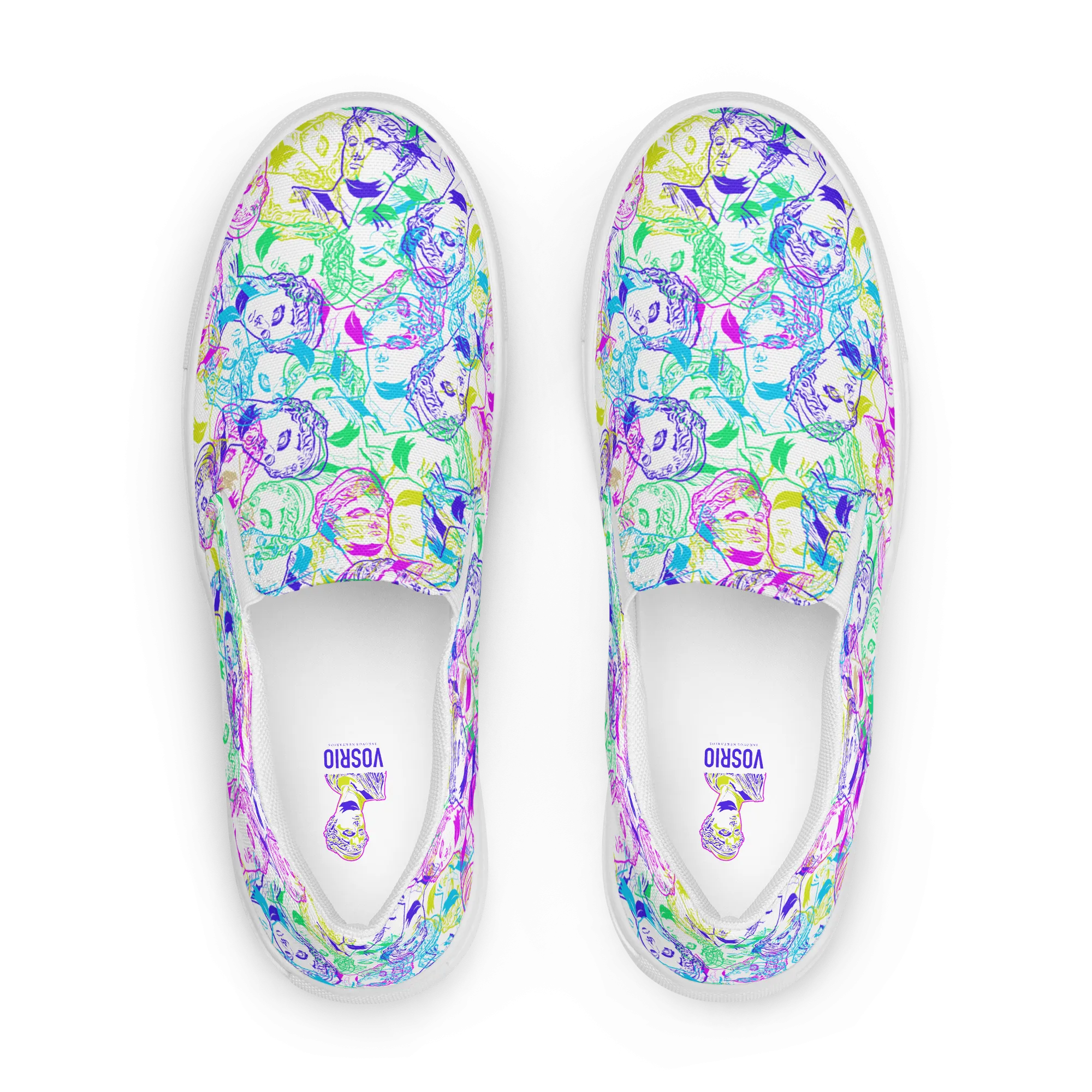 VOSRIO Select CMYK Womens slip-on canvas shoes