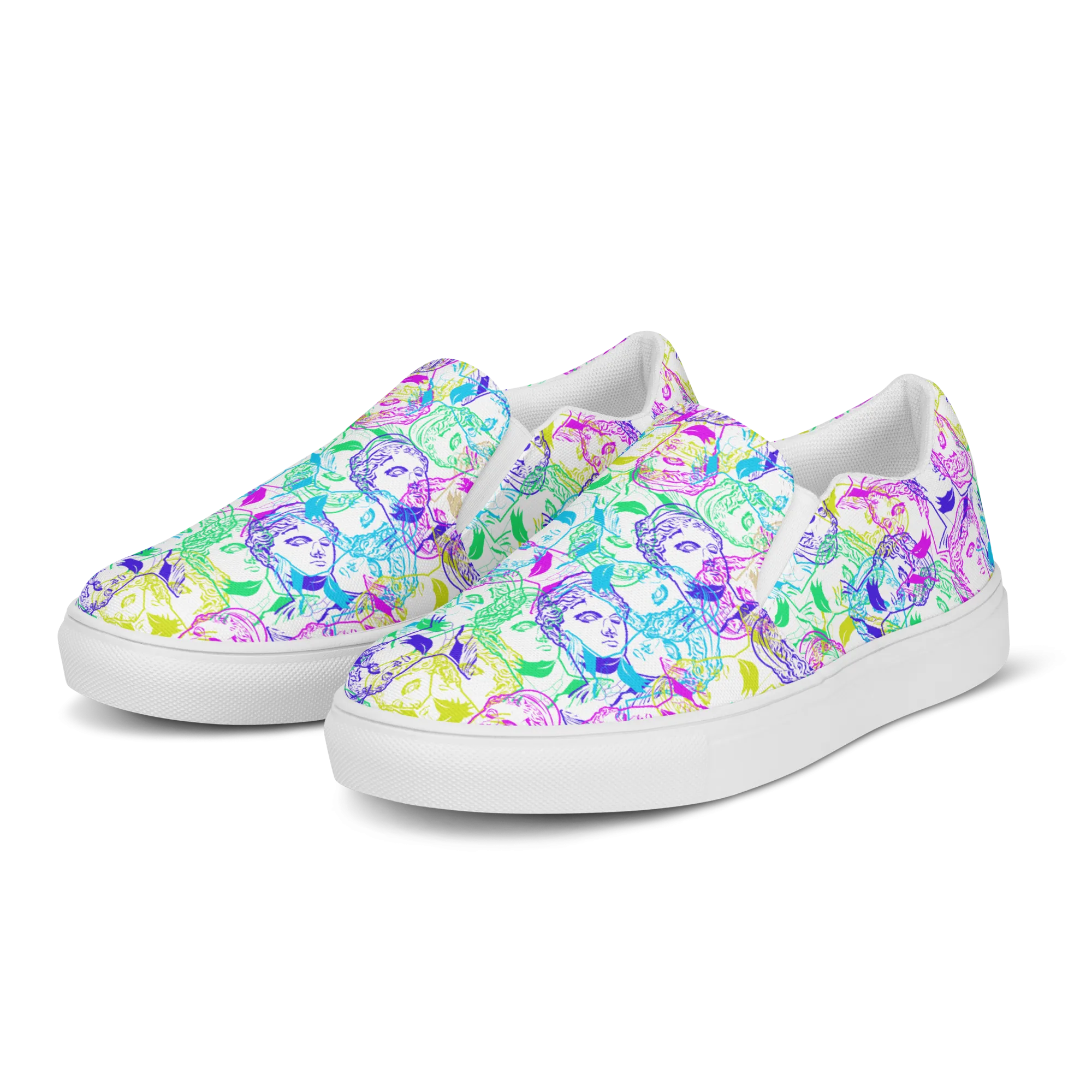 VOSRIO Select CMYK Womens slip-on canvas shoes