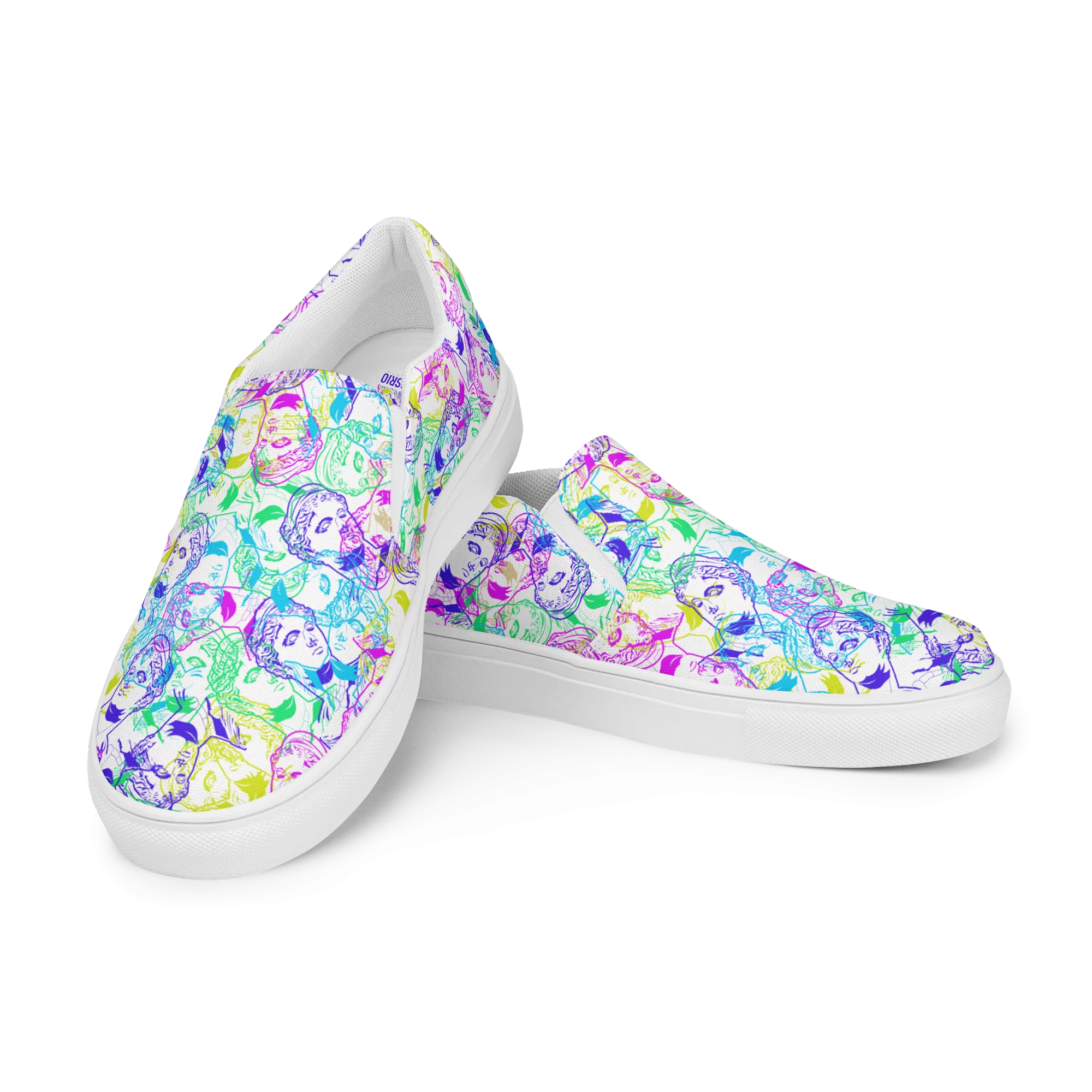 VOSRIO Select CMYK Womens slip-on canvas shoes