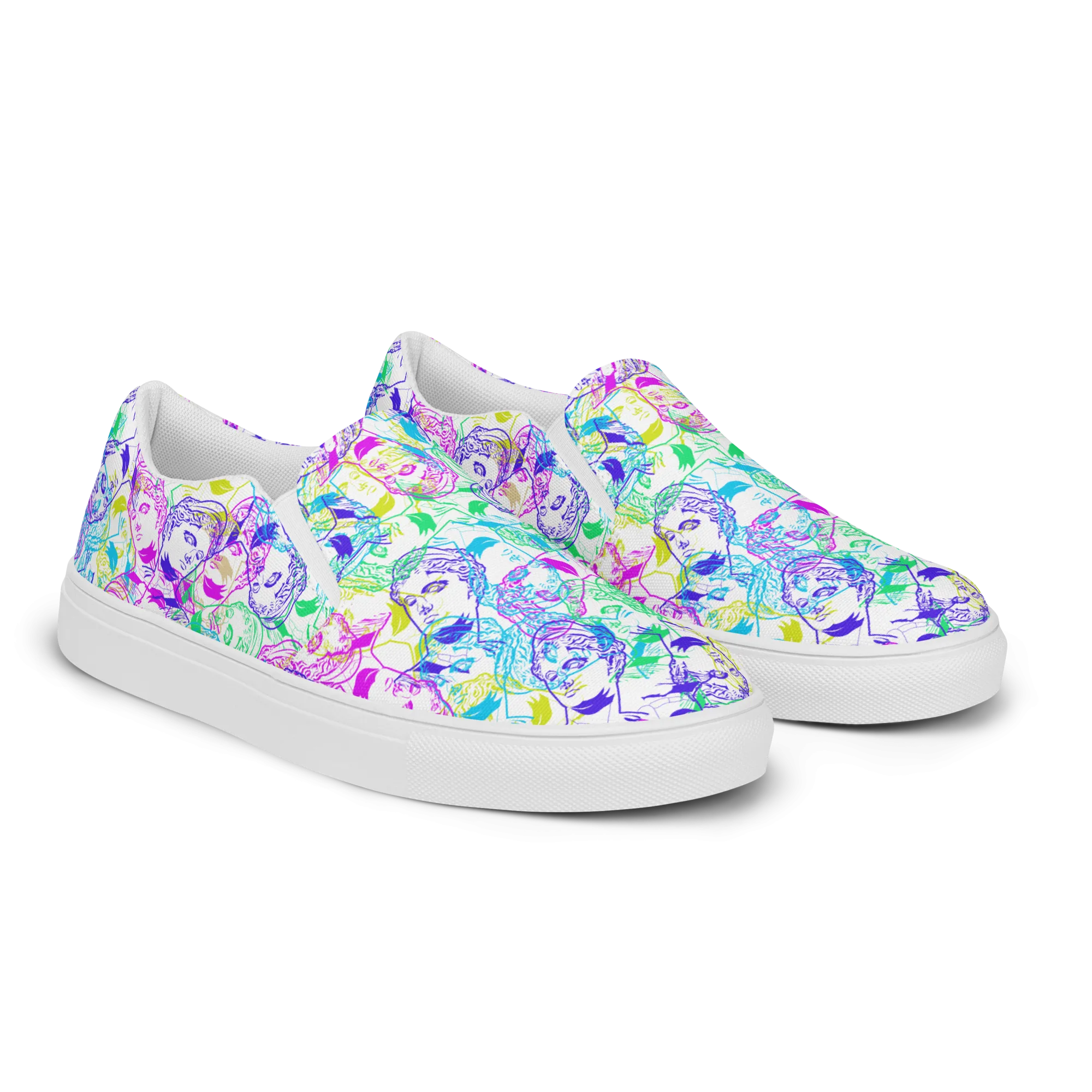 VOSRIO Select CMYK Womens slip-on canvas shoes