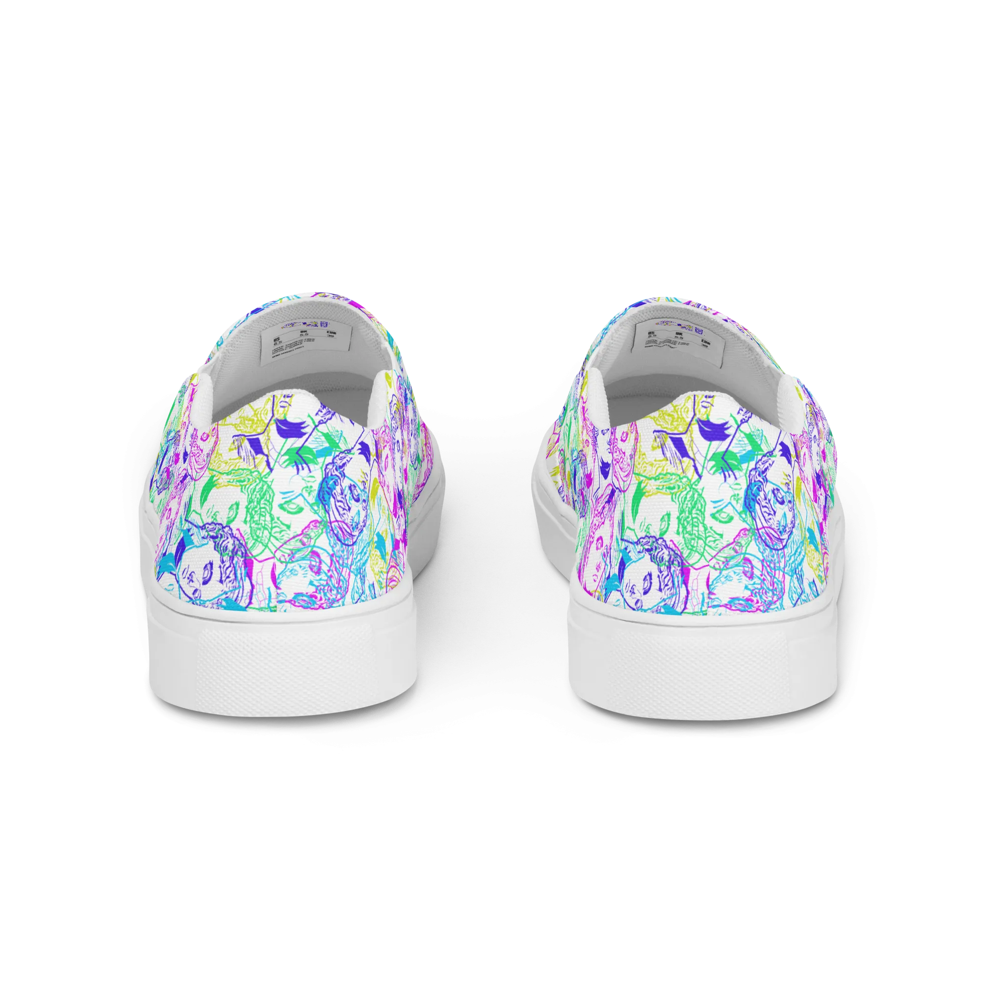 VOSRIO Select CMYK Womens slip-on canvas shoes