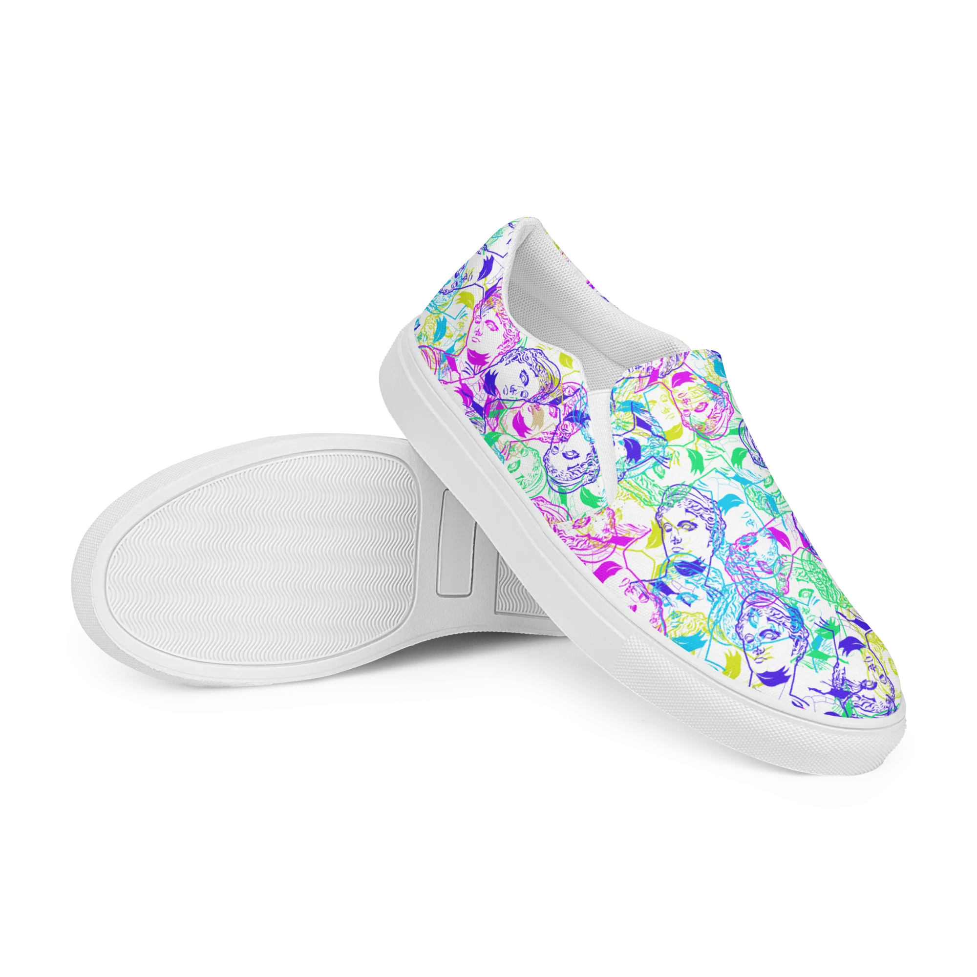 VOSRIO Select CMYK Womens slip-on canvas shoes