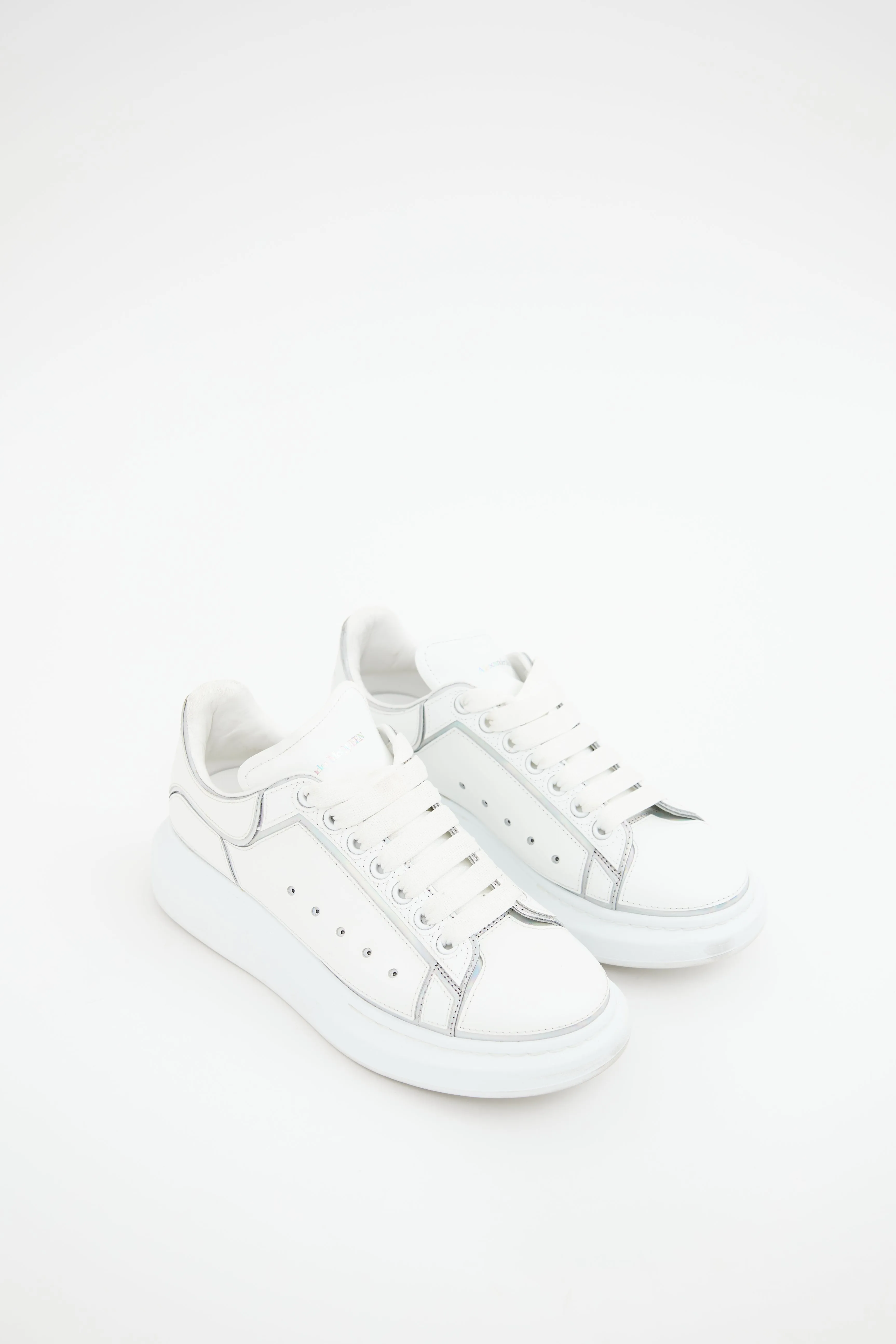 White & Silver Larry Sneaker