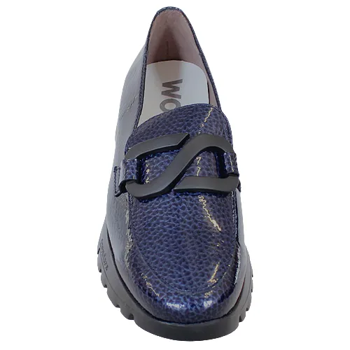 Wonders Flatform Loafers - A-2453 - Navy